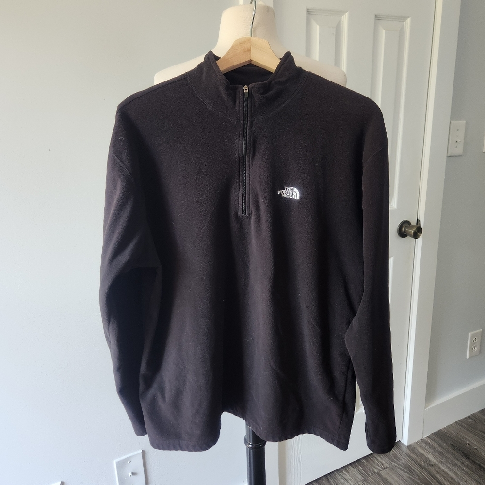Vintage The North Face Black Fleece 1/2  Zip Pullover Large